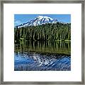 Ripples And Reflection, Mt Rainier Framed Print