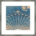 Rise Up Ferris Wheel In The Clouds Framed Print