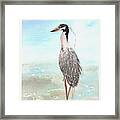 River Heron Framed Print