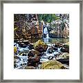 River Of Honey Waterfall Algeciras Cadiz Spain Framed Print