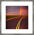 Roads And Rainbows Framed Print