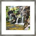 Rock Waterfalls In Hawaii Framed Print