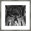 Rockefeller Center Black And White Framed Print