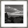 Rocks And Clouds- St Lucia Framed Print