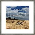 Clouds And Rocks Framed Print