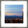 Rocky Butte Viewpoint At Sunset Framed Print