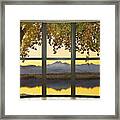 Rocky Mountain Golden Reflections Bay Window View Framed Print