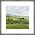 Rolling Landscape, Romania Framed Print