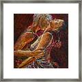 Romance In Red Lovers Framed Print