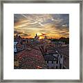 Rome Sunset Framed Print