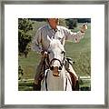 Ronald Reagan On Horseback Framed Print