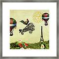 Rooster Flying High Framed Print