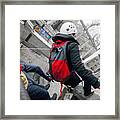 Rope Jumping Event Theme Blur Background Framed Print