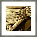 Rope Tied To A Large Ship Framed Print