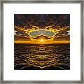 Rosario Strait Sunset Reflection Framed Print