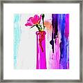 Rose On Abstract Framed Print