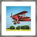 Rose Parakeet Biplane Framed Print