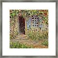 Rose Trees At The Front Of The House Framed Print