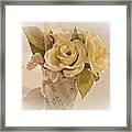 Roses And Butterfly Posy Framed Print