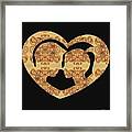 Roses, Hearts, And A Kiss Framed Print