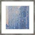 Rouen Cathedral Facade And Tour D Albane Morning Effect Framed Print
