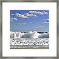 Rough Surf Jersey Shore Framed Print