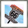 Route 66 End Of The Trail Framed Print