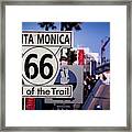 Route 66 End Of Trail Framed Print