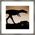 Route 66 - Lost Dinosaur Framed Print