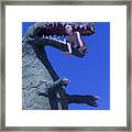 Route 66 Roadside Dinosaur Framed Print