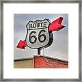 Route 66 Sign Framed Print