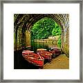 Rowing Boats In Durham City Framed Print