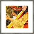 Royal Angelic Harpist Framed Print