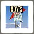 Roys Motel Ande Cafe Framed Print