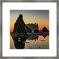 Ruby Beach At Sunset Framed Print