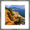 Rugged Coast Of Maine At Acadia National Park Framed Print