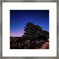 Rural Starlit Road Framed Print