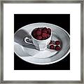 Ruspberries In The Cup - Livid Still-life Framed Print