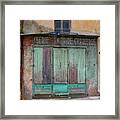 Rustic Garage - Grasse, France Framed Print