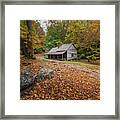 Rustic Mountain Cabin Framed Print