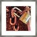 Rusty Lock Framed Print
