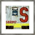 S Is For Shrimp Framed Print