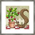 S Is For Squirrel Framed Print