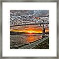 Sagamore Bridge Sunset Framed Print