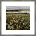 Sage Prairie And Marsh In Upper Souris Framed Print