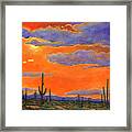 Saguaro Sunset Framed Print