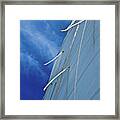 Sail And Blue Clouds Portrait Framed Print