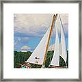 Sailboat Like In The Time Of Wonder Book Framed Print