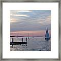 Sailing At The Uw - Madison Framed Print