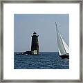 Sailing By Whaleback Framed Print